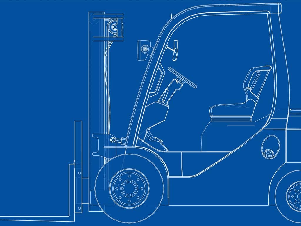 Blaupause Gabelstapler